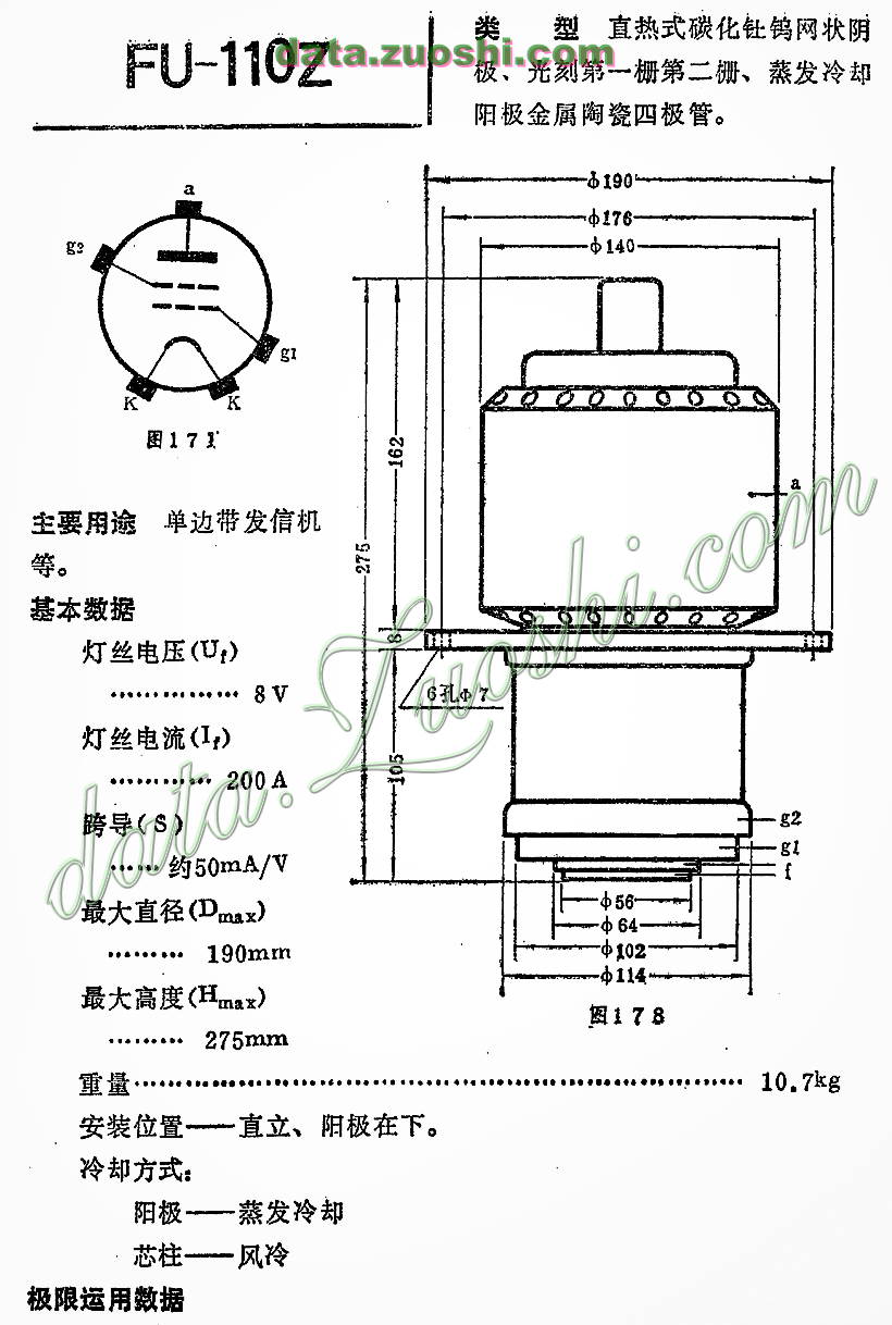 fu-110z - 电子管资料(tube datasheets) - 牛师傅音响 - powered by